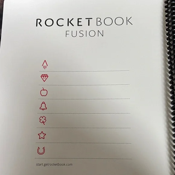 NEW: Rocketbook Fusion Smart Reusable Red Notebook -Standard Size - Picture 7 of 15
